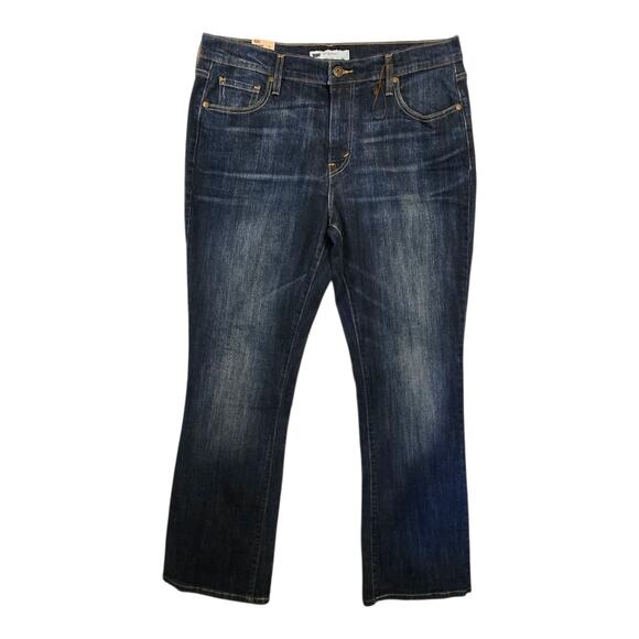 Levis 515 Bootcut Jeans Womens Size 14M Blue Mid Rise Dark Wash Classic Casual - Picture 1 of 14